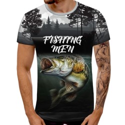 3D мъжка тениска с принт Fishing 12918 3D мъжка тениска с принт Fishing 12918