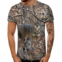 3D мъжка тениска с ловни мотиви 12938 3D мъжка тениска с ловни мотиви 12938