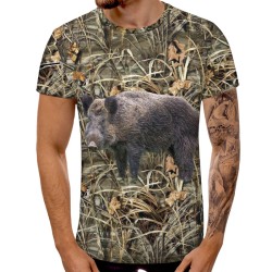 3D мъжка тениска с ловни мотиви Boar 12940 3D мъжка тениска с ловни мотиви Boar 12940