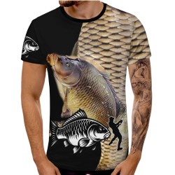 3D мъжка тениска с принт Fishing 12992 3D мъжка тениска с принт Fishing 12992