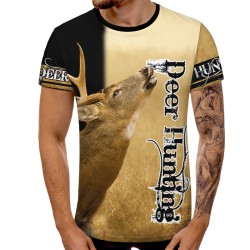 3D мъжка тениска с принт Deer 12993 3D мъжка тениска с принт Deer 12993