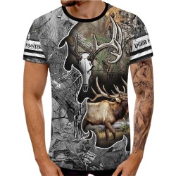 3D мъжка тениска принт Deer Hunter 3D мъжка тениска принт Deer Hunter