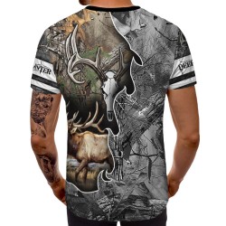 3D мъжка тениска принт Deer Hunter 3D мъжка тениска принт Deer Hunter