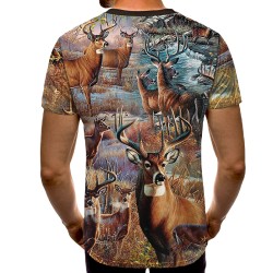 3D мъжка тениска с принт Deer 11949 3D мъжка тениска с принт Deer 11949