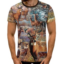 3D мъжка тениска с принт Deer 11949 3D мъжка тениска с принт Deer 11949