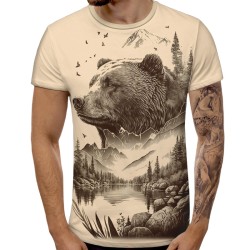 3D мъжка тениска принт Bear 13819 3D мъжка тениска принт Bear 13819