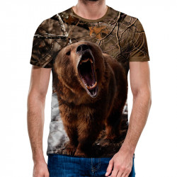 3D мъжка тениска Wild Bear 3D мъжка тениска Wild Bear