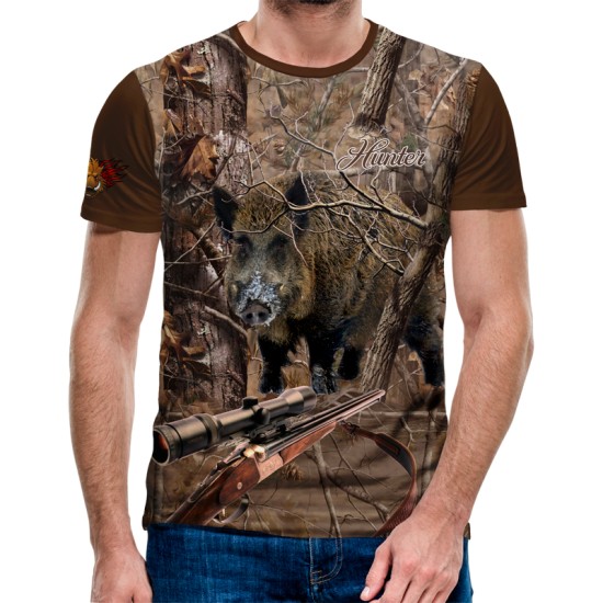 3D ловджийска тениска Boar