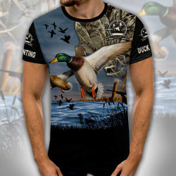 3D мъжка тениска с ловни мотиви DUCK HUNTING 3D мъжка тениска с ловни мотиви DUCK HUNTING