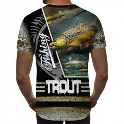 3D МЪЖКА ТЕНИСКА ПРИНТ ПЪСТЪРВА 3D МЪЖКА ТЕНИСКА ПРИНТ ПЪСТЪРВА