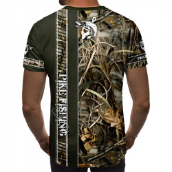 3D мъжка тениска принт Щука 3D мъжка тениска принт Щука