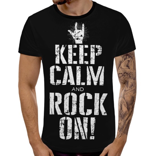 3D мъжка тениска Rock and Roll 13816