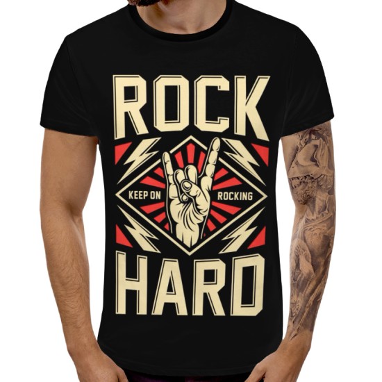 3D мъжка тениска Hard Rock 13818