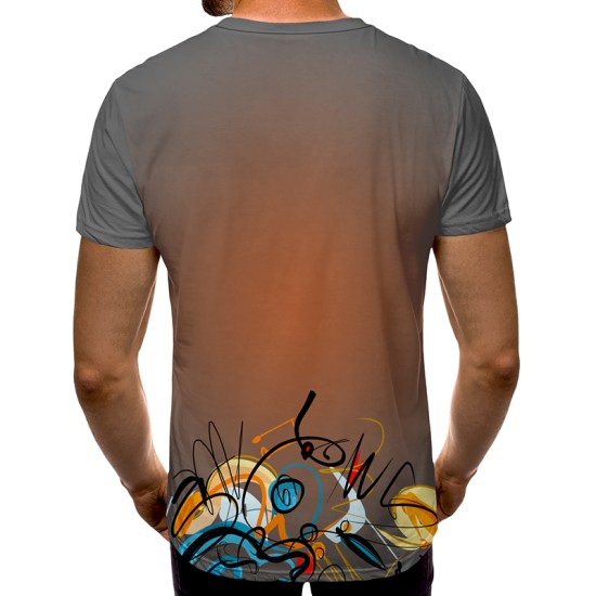 3D мъжка тениска Китара