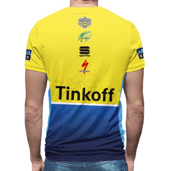 3D мъжка тениска Tinkoff Yellow
