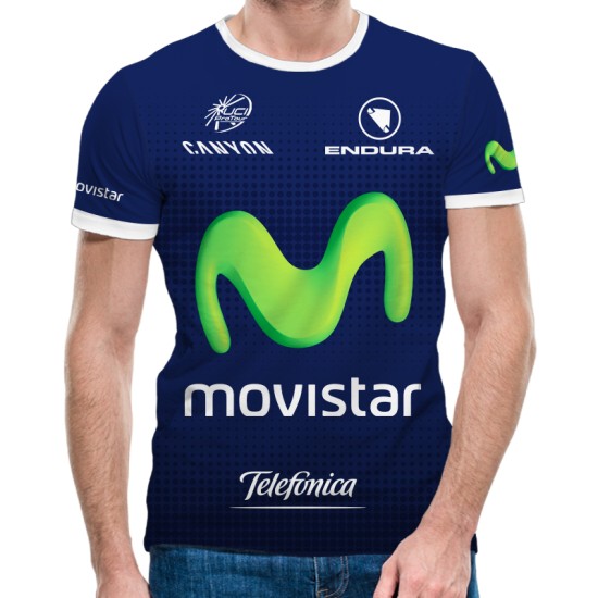 3D мъжка тениска Movistar dark blue