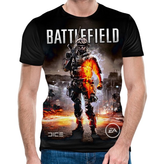 3D мъжка тениска Battlefield
