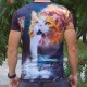 3D мъжка тениска Crazy cat