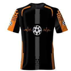 3D мъжка тениска с абстрактен принт My pulse is football 14334