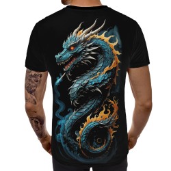 3D мъжка тениска с Дракон 13449 3D мъжка тениска с Дракон 13449