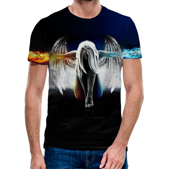 3D мъжка тениска Angel