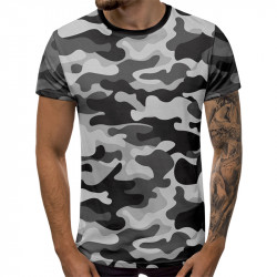 Мъжка тениска сив камуфлаж Мъжка тениска сив камуфлаж