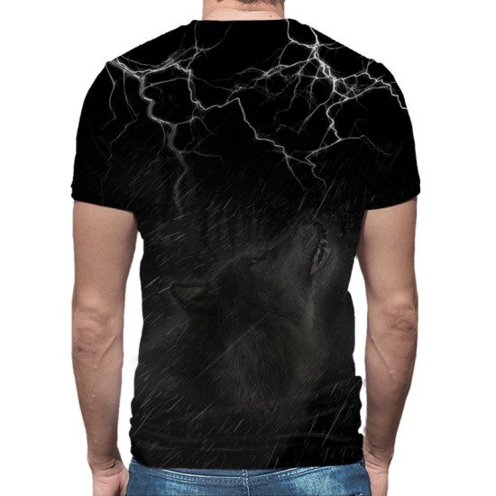 3D мъжка тениска Wolfs