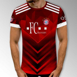 3D мъжка фенска тениска FC Bayern 