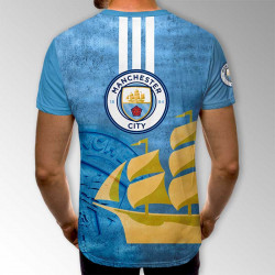 3D мъжка фенска тениска Manchester Citi 3D мъжка фенска тениска Manchester Citi