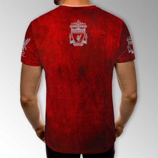 3D мъжка фенска тениска FC Liverpool Football club