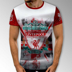 3D мъжка фенска тениска FC Liverpool Football club