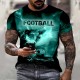 3D мъжка тениска Football 12418