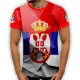 3D мъжка тениска национална Сърбия