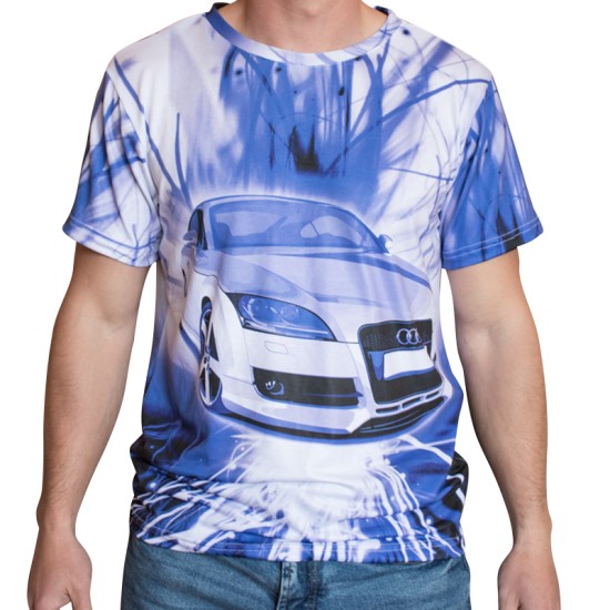 3D мъжка тениска Ауди
