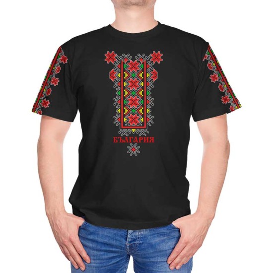 3D мъжка тениска принт Български шевици 11255
