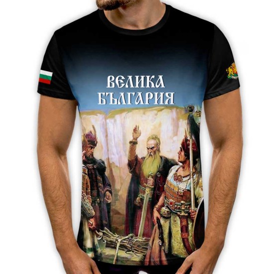 3D мъжка тениска принт национална Велика България