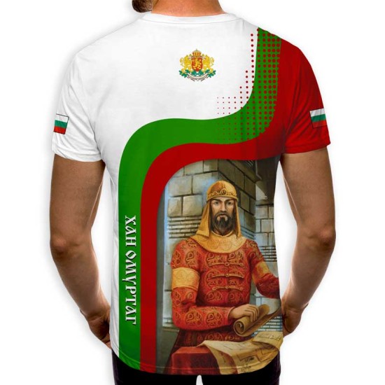 3D мъжка тениска принт национална Хан Омуртаг