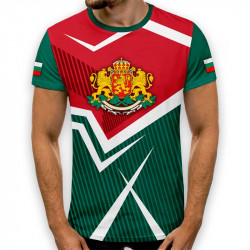 3D мъжка тениска принт национална България герб 3D мъжка тениска принт национална България герб