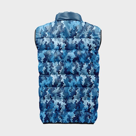 Мъжки елек с цветен принт "Син камуфлаж" 14220
