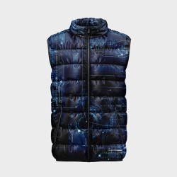 Мъжки елек с цветен абстрактен принт 14223