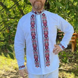 Мъжка риза с бродирани етно мотиви 13697