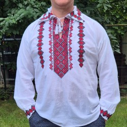 Мъжка риза с бродирани етно мотиви 13965