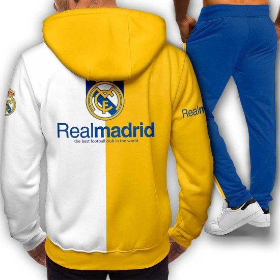 3D мъжки спортен екип с принт Real Madrid 12122