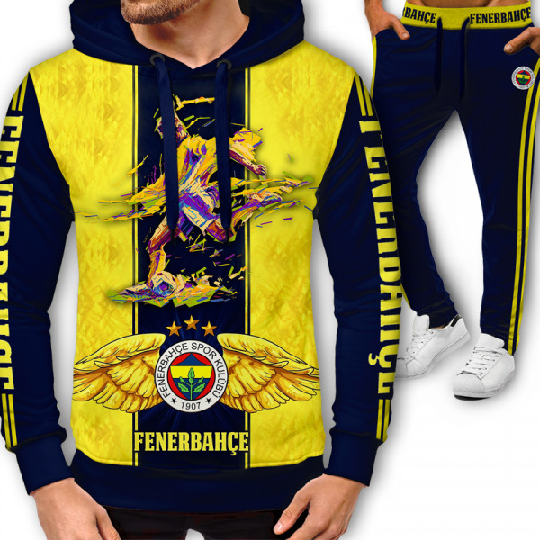 3D мъжки спортен екип с принт Fenerbahçe