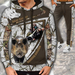 3D мъжки спортен екип ловни мотиви Boar Hunter