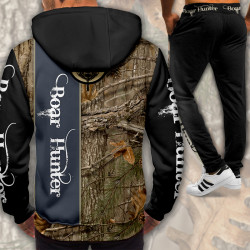 3D мъжки спортен екип с принт Boar Hunter