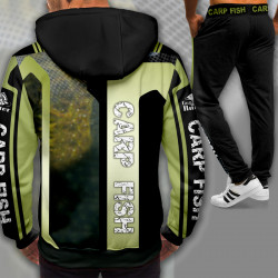 3D мъжки спортен екип с принт Carp Fish
