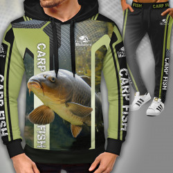 3D мъжки спортен екип с принт Carp Fish