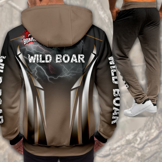 3D мъжки спортен екип с ловни мотиви Wild Boar