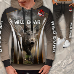 3D мъжки спортен екип с ловни мотиви Wild Boar